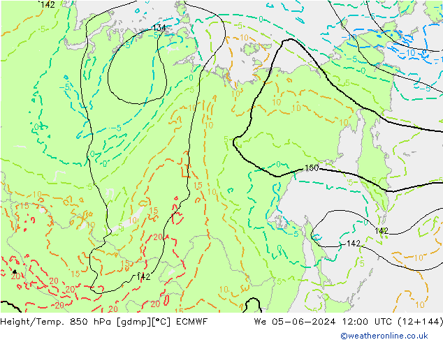 Z500/Rain (+SLP)/Z850 ECMWF mié 05.06.2024 12 UTC