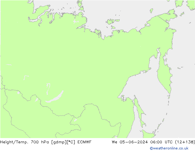 Height/Temp. 700 hPa ECMWF We 05.06.2024 06 UTC