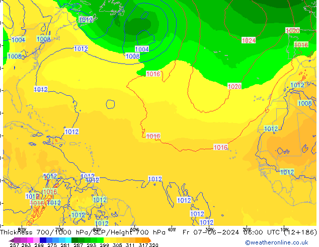 Thck 700-1000 hPa ECMWF Pá 07.06.2024 06 UTC