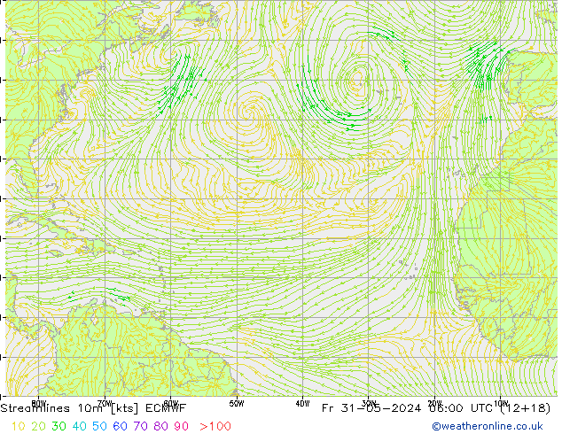 ветер 10m ECMWF пт 31.05.2024 06 UTC