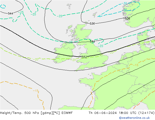 Z500/Rain (+SLP)/Z850 ECMWF  06.06.2024 18 UTC