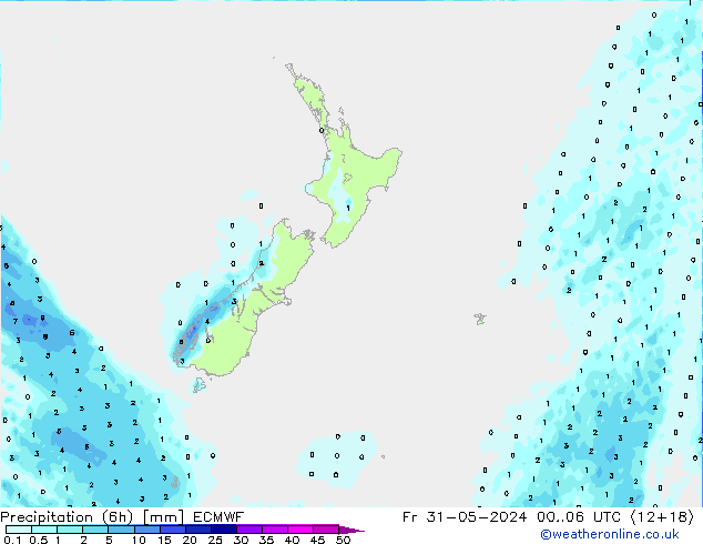 Z500/Rain (+SLP)/Z850 ECMWF vie 31.05.2024 06 UTC