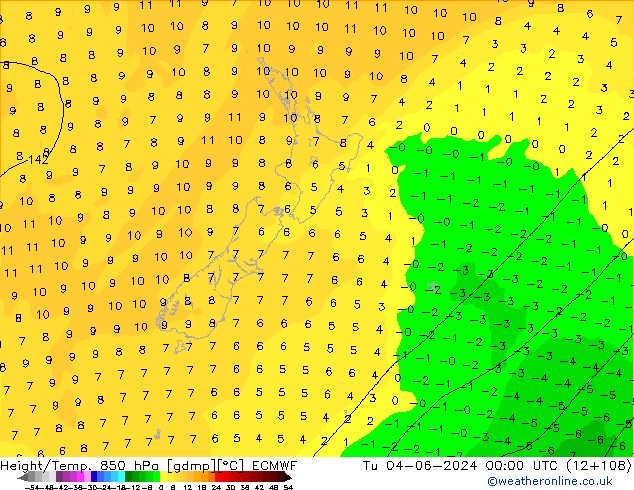 Z500/Rain (+SLP)/Z850 ECMWF Di 04.06.2024 00 UTC