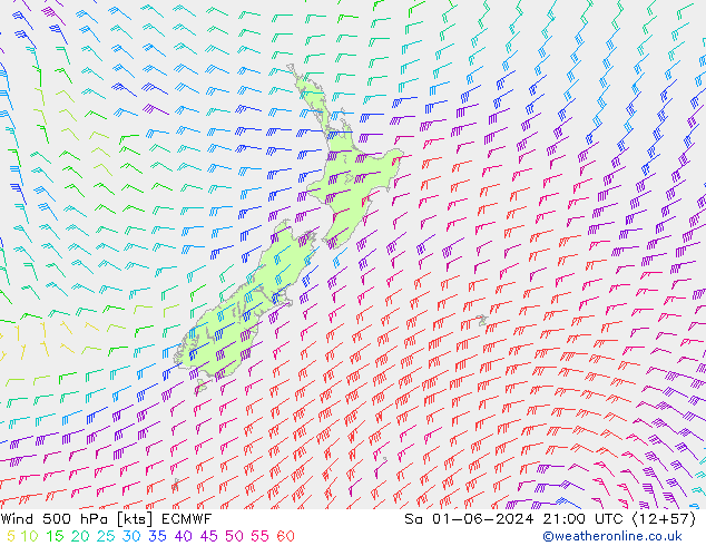 Wind 500 hPa ECMWF So 01.06.2024 21 UTC