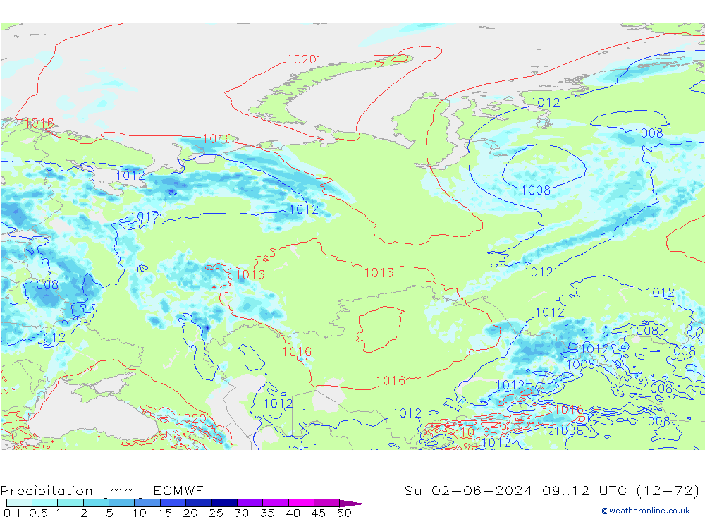 Précipitation ECMWF dim 02.06.2024 12 UTC