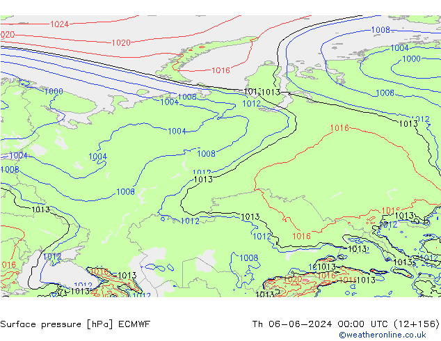 Yer basıncı ECMWF Per 06.06.2024 00 UTC