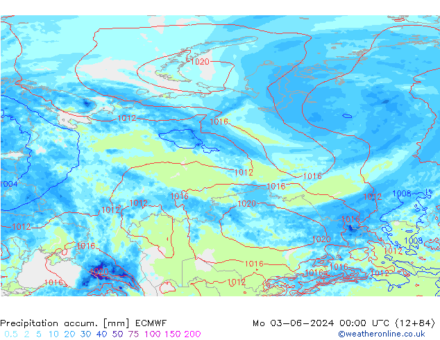 Totale neerslag ECMWF ma 03.06.2024 00 UTC