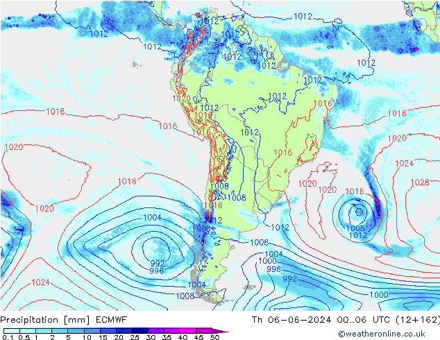 Precipitación ECMWF jue 06.06.2024 06 UTC