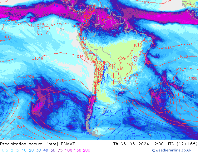 Précipitation accum. ECMWF jeu 06.06.2024 12 UTC