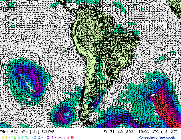 Wind 850 hPa ECMWF Fr 31.05.2024 15 UTC
