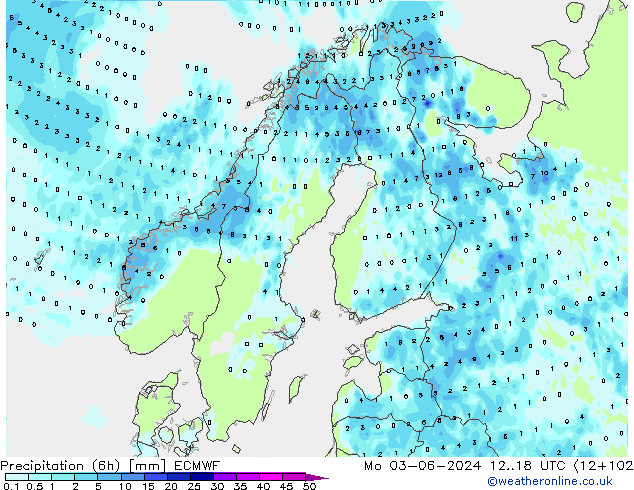 Z500/Rain (+SLP)/Z850 ECMWF Mo 03.06.2024 18 UTC