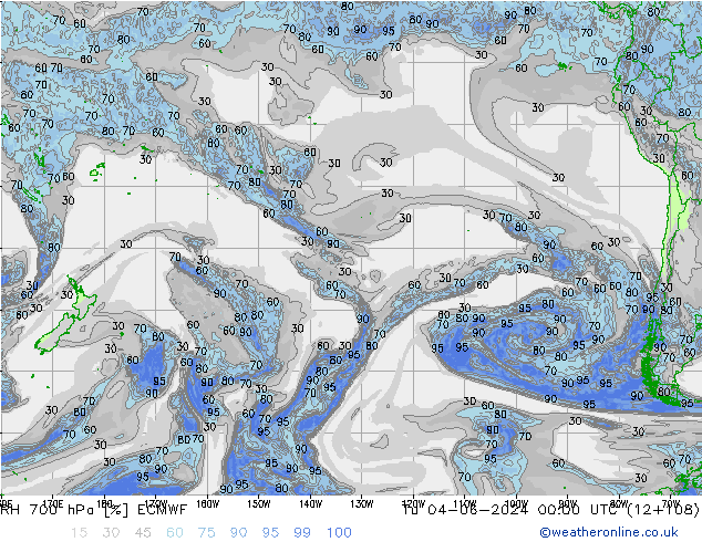 RH 700 hPa ECMWF Di 04.06.2024 00 UTC