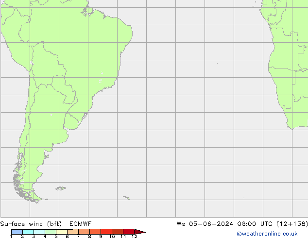  10 m (bft) ECMWF  05.06.2024 06 UTC