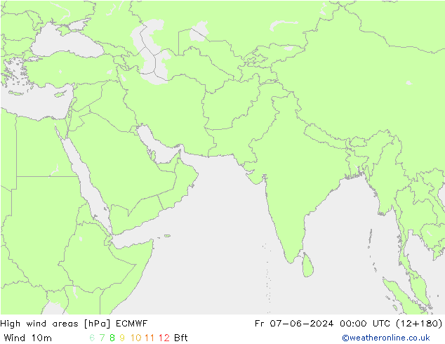 High wind areas ECMWF  07.06.2024 00 UTC