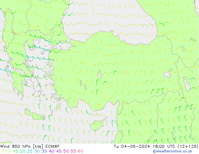 Vento 850 hPa ECMWF mar 04.06.2024 18 UTC