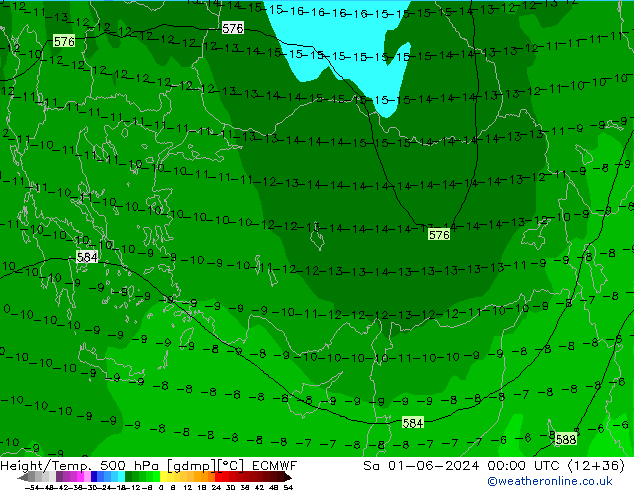 Z500/Rain (+SLP)/Z850 ECMWF  01.06.2024 00 UTC