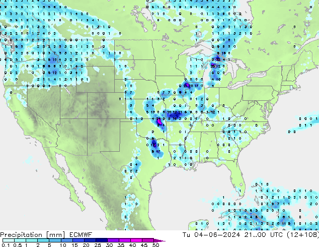 Neerslag ECMWF di 04.06.2024 00 UTC