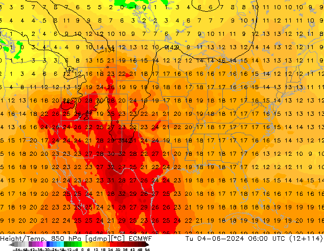 Z500/Rain (+SLP)/Z850 ECMWF  04.06.2024 06 UTC