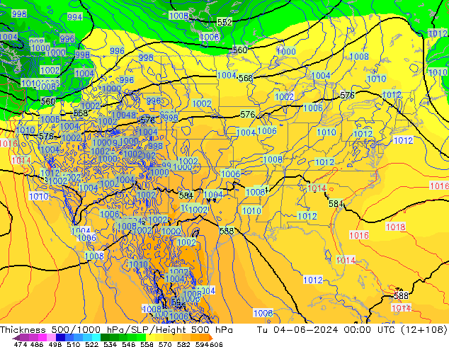 Thck 500-1000hPa ECMWF Tu 04.06.2024 00 UTC