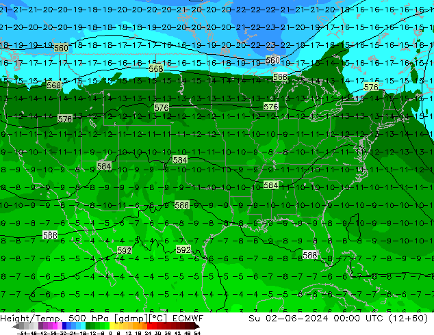 Z500/Regen(+SLP)/Z850 ECMWF zo 02.06.2024 00 UTC