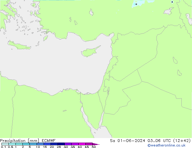 Precipitación ECMWF sáb 01.06.2024 06 UTC