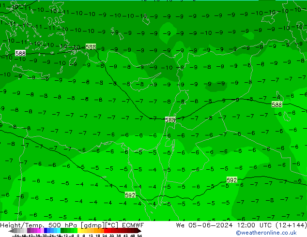 Z500/Rain (+SLP)/Z850 ECMWF Mi 05.06.2024 12 UTC