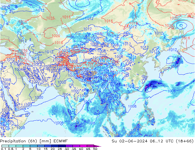 Z500/Rain (+SLP)/Z850 ECMWF nie. 02.06.2024 12 UTC