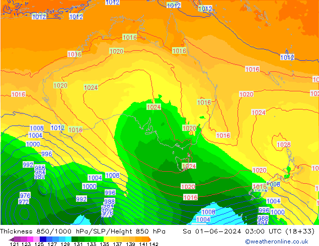 Thck 850-1000 hPa ECMWF sab 01.06.2024 03 UTC