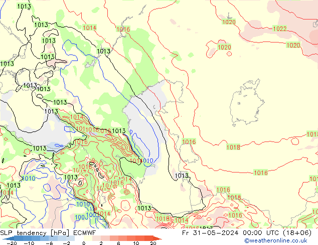 Y. Basıncı eğilimi ECMWF Cu 31.05.2024 00 UTC