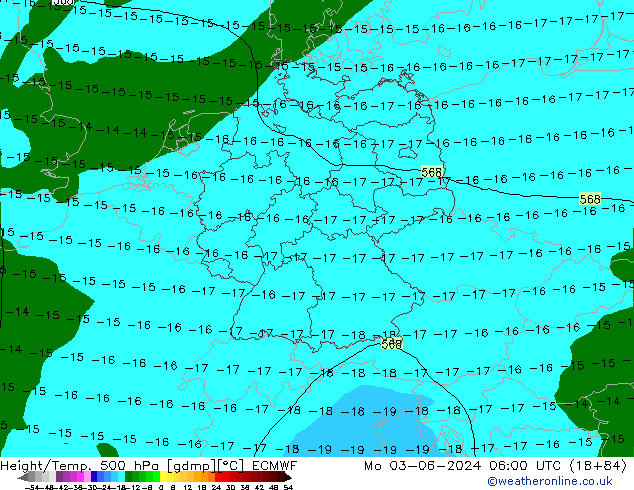 Z500/Rain (+SLP)/Z850 ECMWF пн 03.06.2024 06 UTC