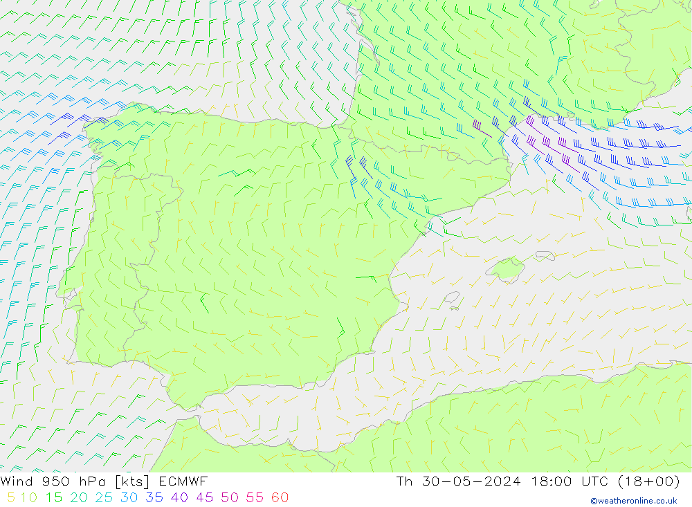  950 hPa ECMWF  30.05.2024 18 UTC