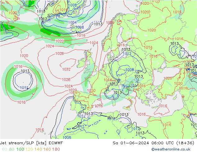 Courant-jet ECMWF sam 01.06.2024 06 UTC