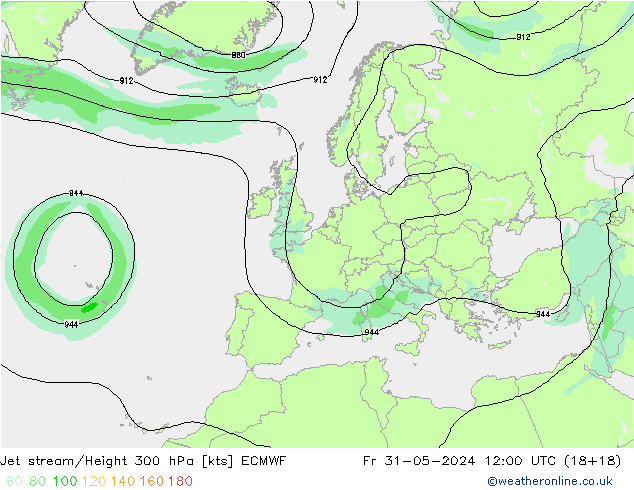 Jet Akımları ECMWF Cu 31.05.2024 12 UTC