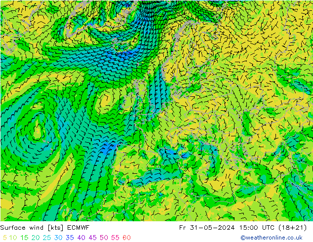  10 m ECMWF  31.05.2024 15 UTC