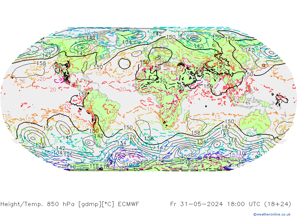 Z500/Rain (+SLP)/Z850 ECMWF Sex 31.05.2024 18 UTC