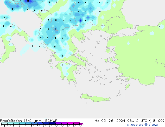 Z500/Rain (+SLP)/Z850 ECMWF Mo 03.06.2024 12 UTC