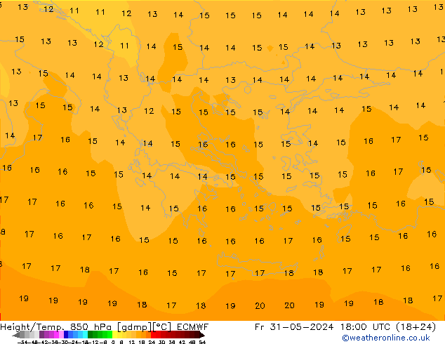 Z500/Rain (+SLP)/Z850 ECMWF vie 31.05.2024 18 UTC