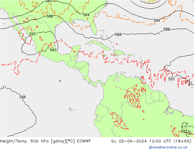 Z500/Rain (+SLP)/Z850 ECMWF Ne 02.06.2024 12 UTC