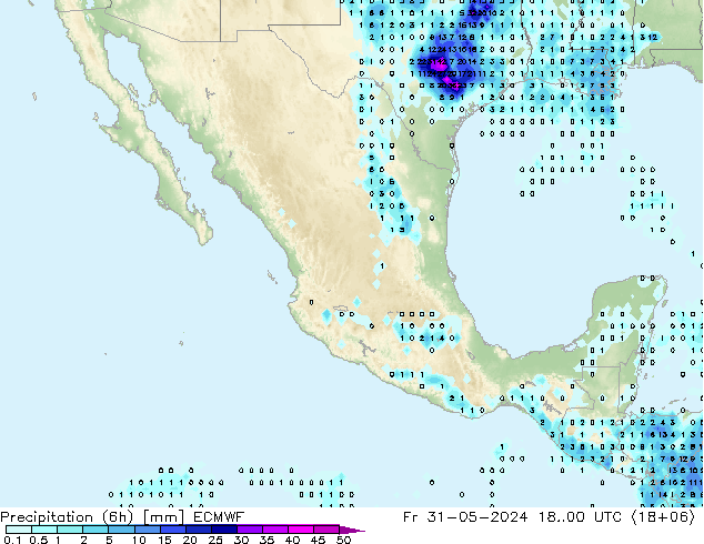 Z500/Rain (+SLP)/Z850 ECMWF Fr 31.05.2024 00 UTC