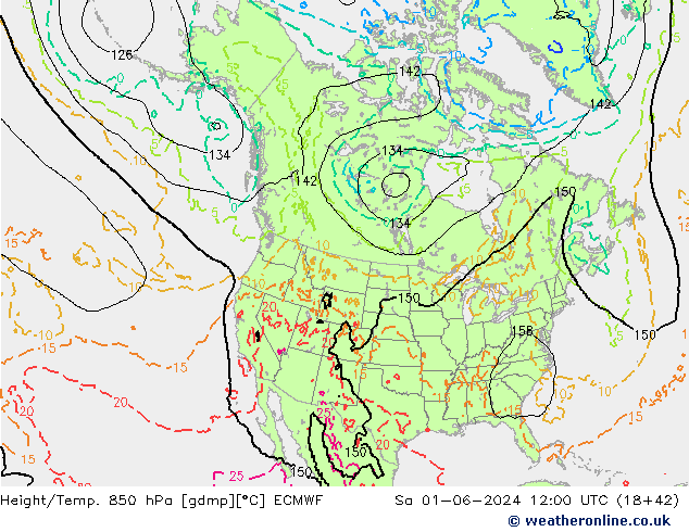 Z500/Rain (+SLP)/Z850 ECMWF Sa 01.06.2024 12 UTC