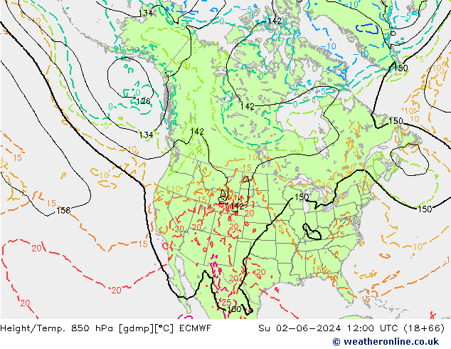 Z500/Rain (+SLP)/Z850 ECMWF Su 02.06.2024 12 UTC