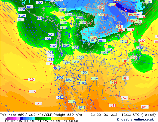 Thck 850-1000 hPa ECMWF Su 02.06.2024 12 UTC