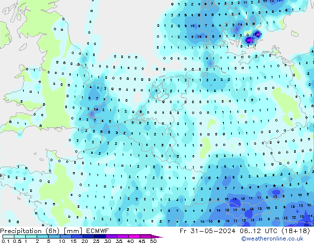 Z500/Rain (+SLP)/Z850 ECMWF Sex 31.05.2024 12 UTC