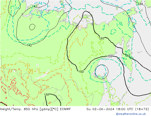 Z500/Rain (+SLP)/Z850 ECMWF  02.06.2024 18 UTC