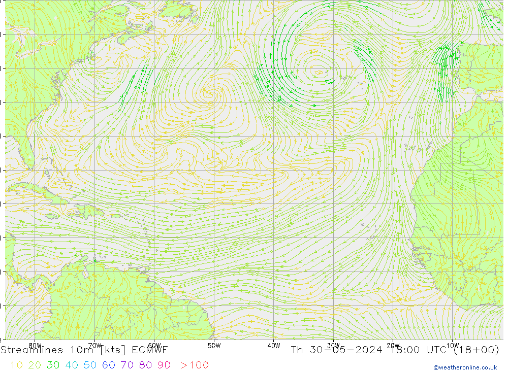 Rüzgar 10m ECMWF Per 30.05.2024 18 UTC