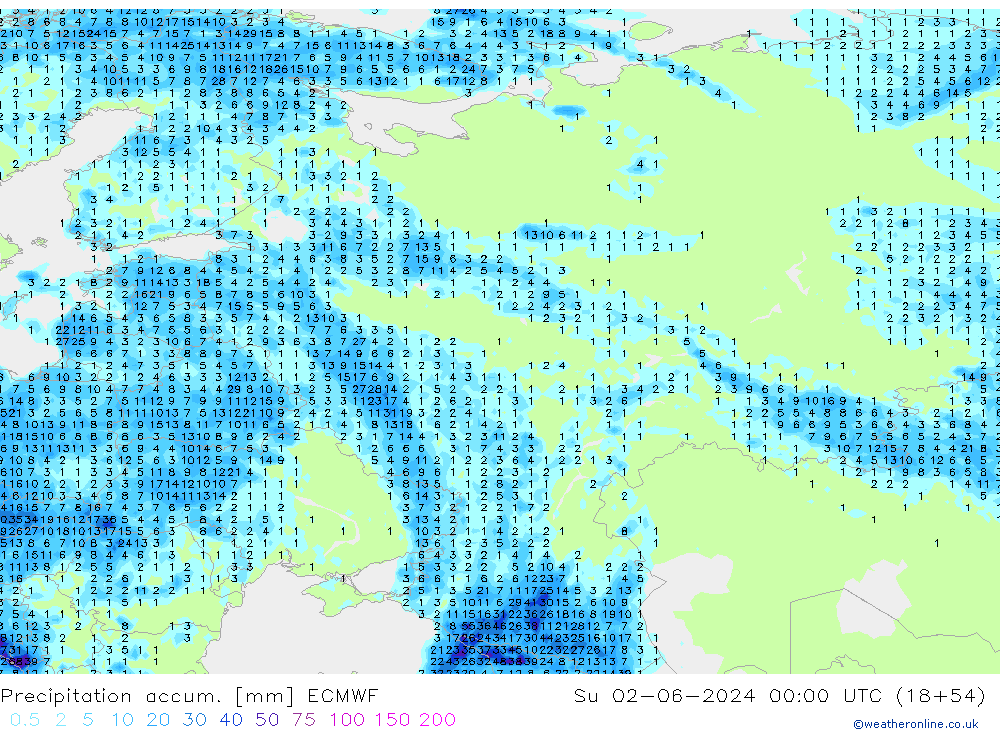 Précipitation accum. ECMWF dim 02.06.2024 00 UTC