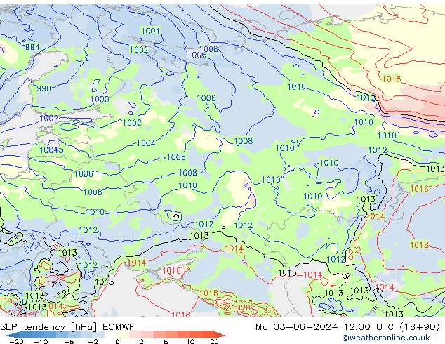 Druktendens (+/-) ECMWF ma 03.06.2024 12 UTC