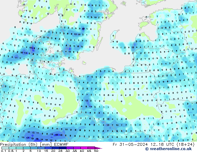 Z500/Rain (+SLP)/Z850 ECMWF Fr 31.05.2024 18 UTC