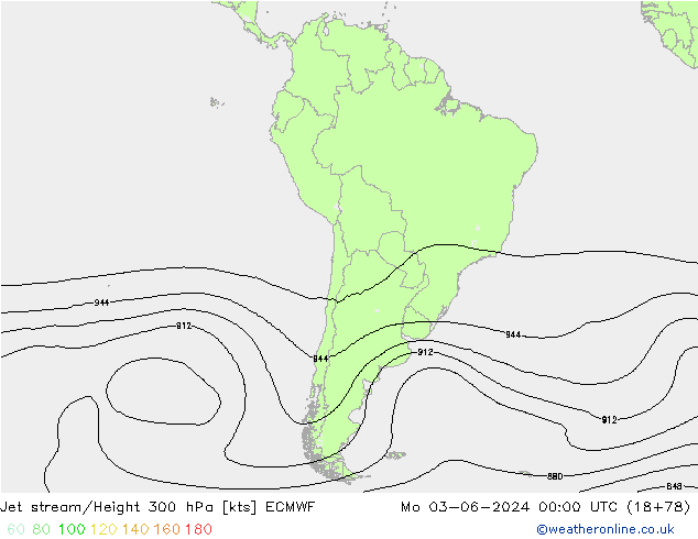 Straalstroom ECMWF ma 03.06.2024 00 UTC