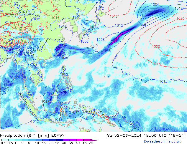 Z500/Rain (+SLP)/Z850 ECMWF  02.06.2024 00 UTC